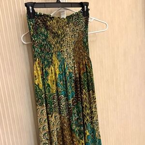 Raindrops by Papillon Bohemian Maxi Dress XL EUC